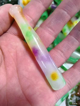 

China Hand Carved 3 colour Jade cigarette holder