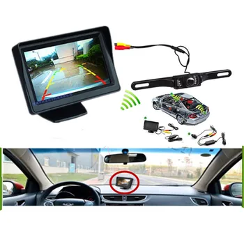 

3 in 1 Wireless Car Parking Assistance 4.3 inch TFT LCD Car Rearview Monitor + 7IR led Night Vision Car Backup Reversing Camera