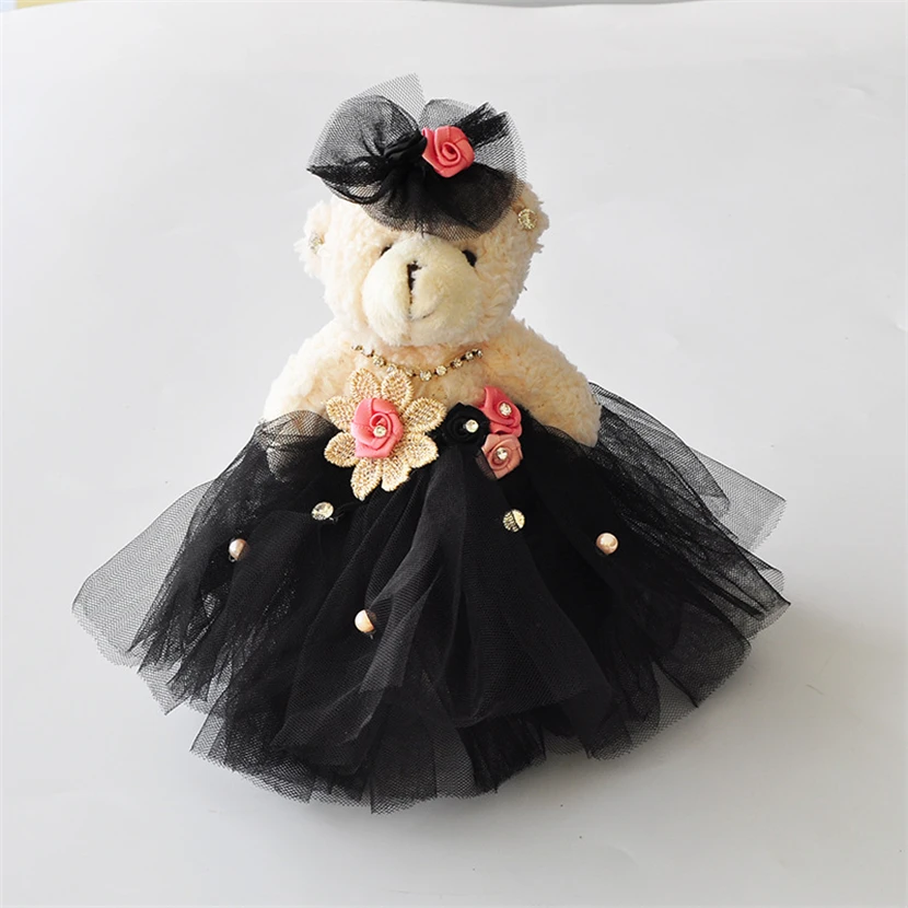 

15CM Bear plush Kawaii keychain Teddy Bear Lace Dress Doll Cell Phone Pendant Cartoon Plush&Stuffed Toys for Children F32