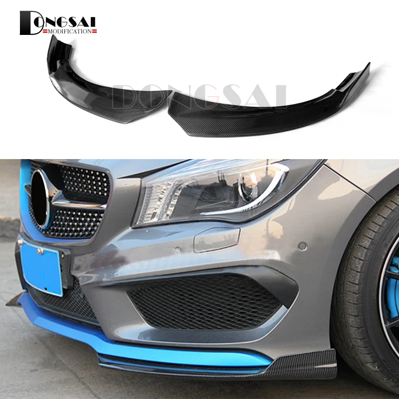

Carbon Fiber Front Bumper Lip Spoiler Splitter Cup Spoiler Flaps for Mercedes-benz CLA W117 C117 CLA250 CLA45 AMG style 2014+