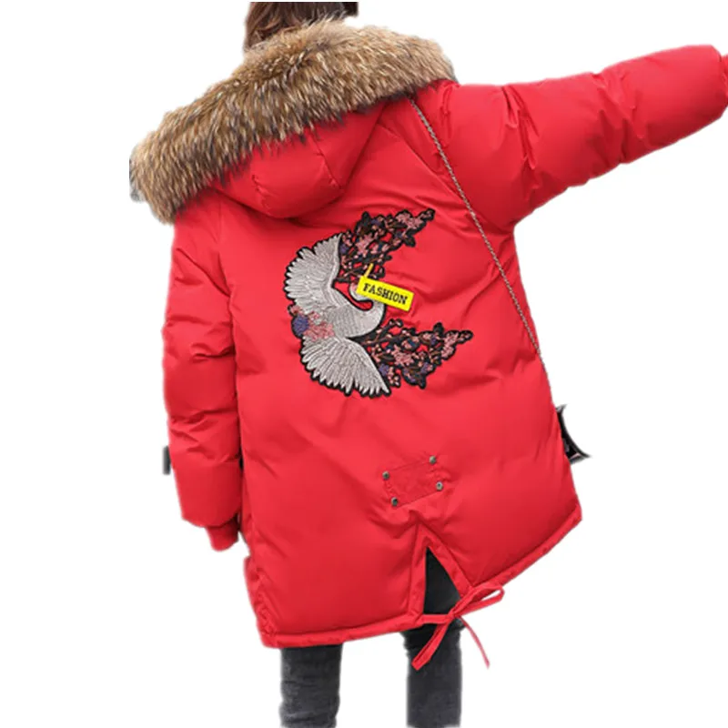 

Thick Warm Hooded Cotton Long Parka Plus Size Women Winter Coat Jacket 2018 Clothing For Mujer Feminine De Inverno Casaco