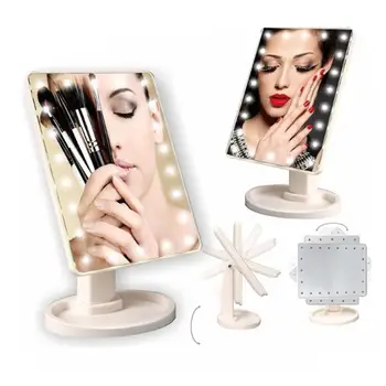 

Fashion Makeup Vanity Mirror Cosmetic Portable Compact Pocket Mirror with 16 LED Lights