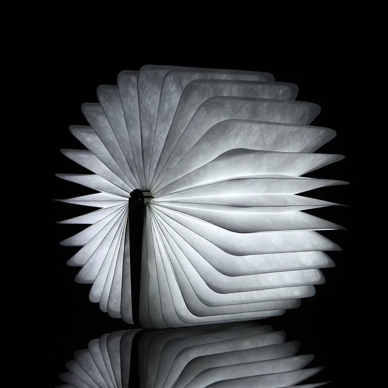 

LED Rechargeable Folding Book Light night Changeable Shape Battery Operated Fixture Beautiful Table Lamp Lights