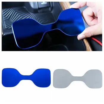 

Fit For Honda CRV CR-V 2017-2018 1pc Car Inner Water Cup Holder Cover Mat Trim Stainless Steel Accessories Blue Silver 2 Color