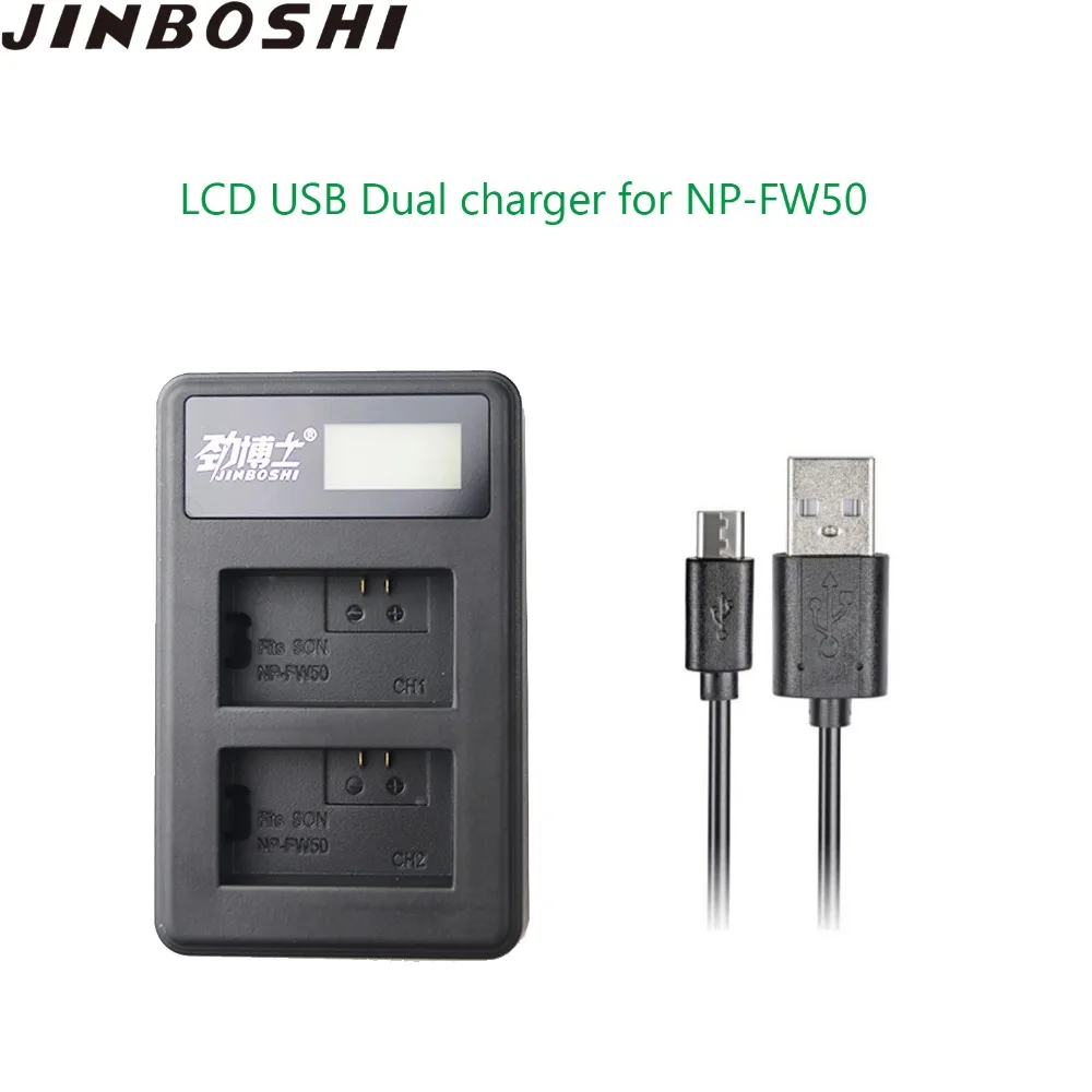 Горячая NP-FW50 NP FW50 NPFW50 LCD USB двойное зарядное устройство для Sony A3000 A5000 A5100 A6000 A33 A55 A7R