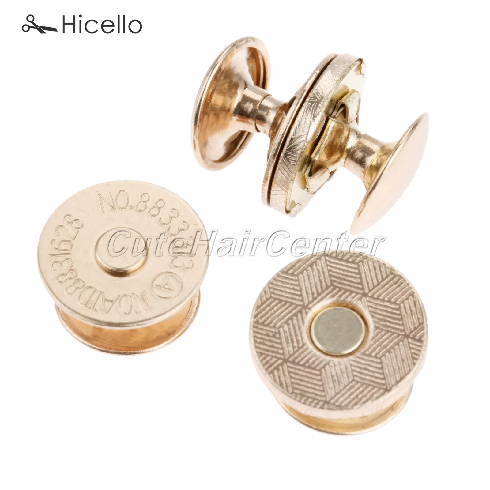 10 комплектов Металлические Магнитные защелки 14 мм/18 мм пряжки, пуговицы для шитья сумки для одежды с 2 пуговицами Hicello - Цвет: 14mm Gold