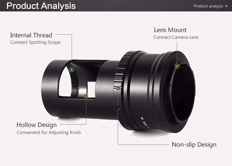 Т-кольцо для Ca non EOS M EF-M беззеркальная камера адаптер+ 1,65 дюйма 42 мм окуляр порты Монтажная трубка Зрительная труба адаптер