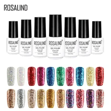 ROSALIND 7 мл алмазные гель-лаки гибридный дизайн ногтей полуперманентный замачиваемый УФ-гель белый лак для ногтей Набор для маникюра праймер Топ