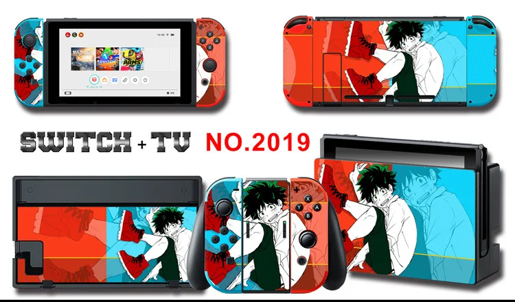 Для nintendo Switch Pain sticker консоль Dock Joy Con полное покрытие цветной бумажной кожи Закаленное стекло протектор экрана от 2000-2305