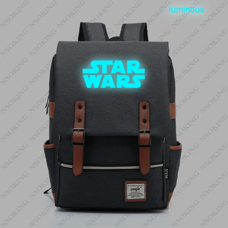 Рюкзак с изображениями из новых «Звездных войн» модный рюкзак для путешествий для мужчин и женщин, Студенческая парусиновая сумка унисекс