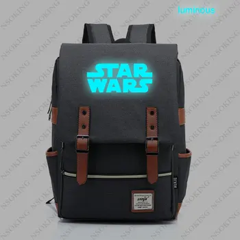 

New Star War Backpack Fashion Luminou Travel Backpack Men Women Jedi Knight Student outdoor Canvas Bag unisex