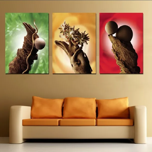 3 Piece Free Shipping Hot Sell Modern Wall Painting Home Decorative Art Picture Paint on Canvas Prints The art of deadwood | Дом и сад