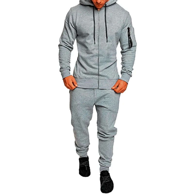 color 7 Laamei мужской комплект с камуфляжным принтом, Повседневная Лоскутная куртка, мужской спортивный костюм из 2 предметов, Спортивная толстовка с капюшоном, штаны, костюм для бега - Цвет: color 7