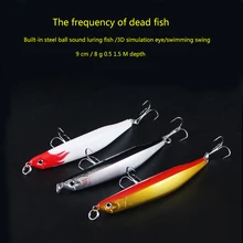 Fishing Lures Large Hard Bait Minnow VIB Lure with Treble Hook Life-Like Swimbait Fishing Bait 3D Fishing Eyes Popper Crankbait 