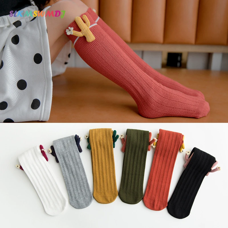 

SLKMSWMDJ 2019 Spring New Children's Stockings Creative Decoration Baby Warm Leg Tights Cotton Girls Stockings For 1-8 years old