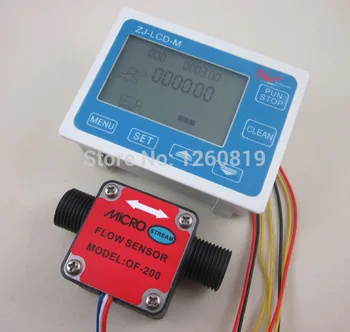 

G1/2" LCD Flow Meter Flow Controller +Oil Fuel Gasoline Diesel Milk Water Liquid Flow Gear Sensor Flow Sensor