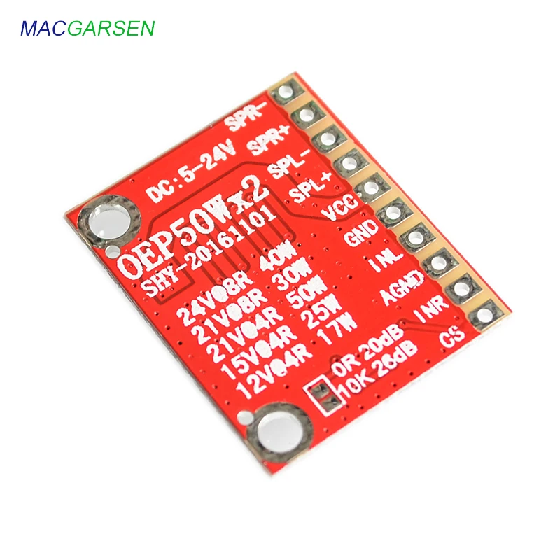 OEP50W*2 Dual Stereo Digital Amplifier 4.5-24V 50W+50W D Class