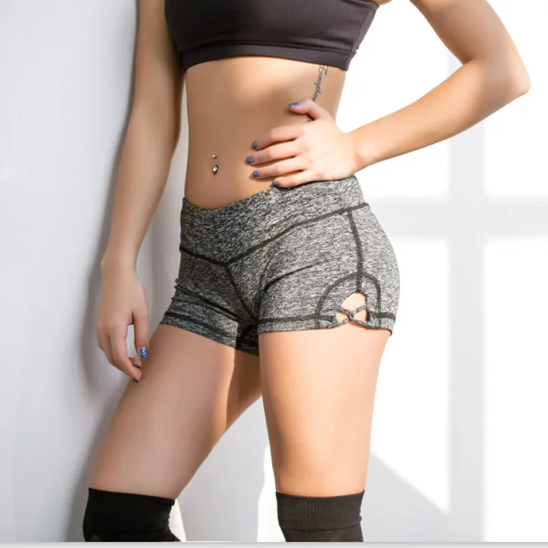 

Workout Shorts For Women Sports Yoga Exercise Fitness Clothes Hollow Out Bottom Quick Dry Gym