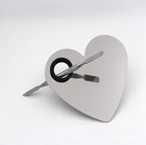 

by dhl or ems 100pcs Stainless Steel/Acrylic Makeup Palette Plate Spatula Rectangle Butterfly Color Mixing Palette Plate 2018