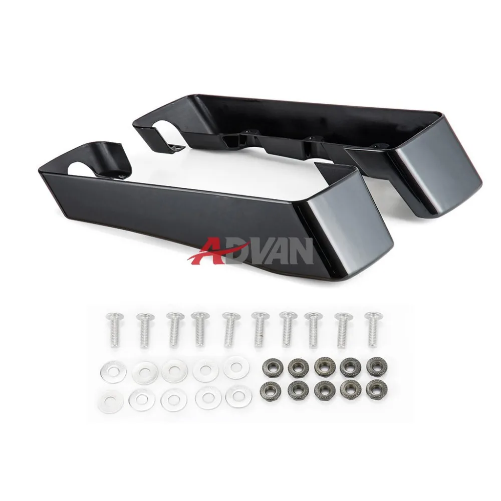 

Double Cut Hard Extended Saddlebag Extensions For Harley Touring Models Saddle Bags 1994-2013- Vivid/Glossy Black