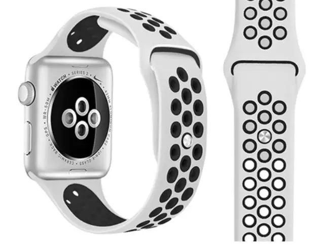 Серия 1/2/3/4/5 спортивный силиконовый ремешок для наручных часов Apple Watch 38 мм/42 мм 40 мм 44 мм резиновый браслет для наручных часов iwatch, браслет