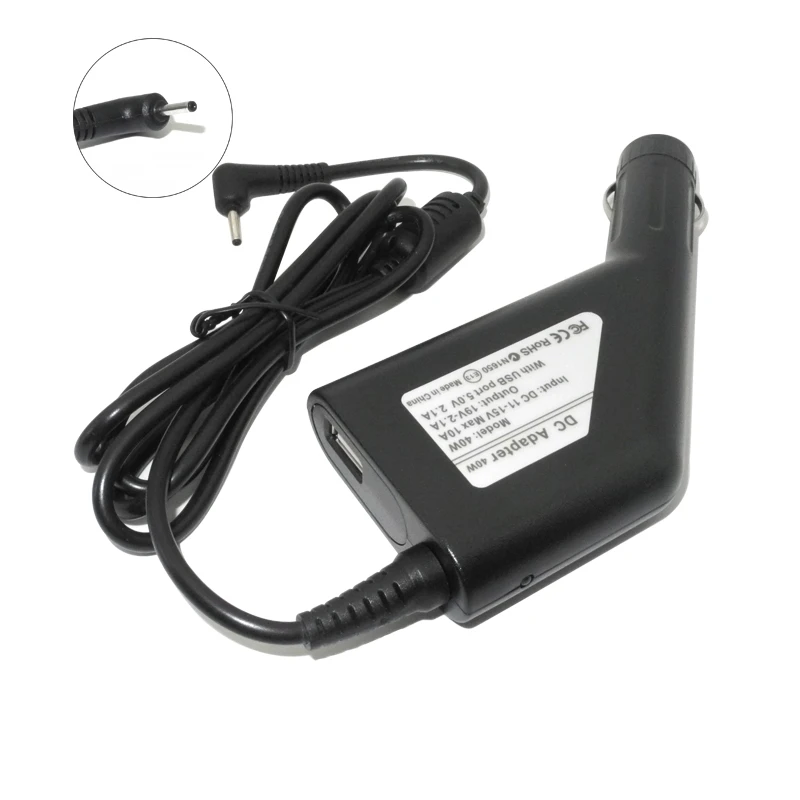 19V 2.1A 40W Laptop DC Car Charger Adapter for Asus Eee PC 1001HA 1001P