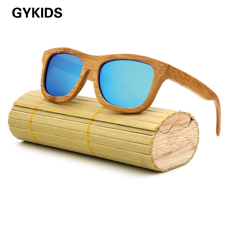 New fashion Products Men Women Glass Bamboo Sunglasses au Retro Vintage Wood Lens Wooden Frame Handmade