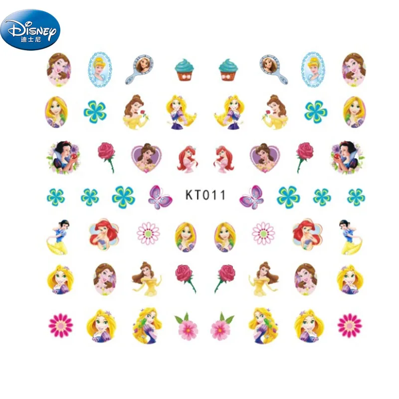 5 pcs/lot Frozen elsa and Anna Nail Stickers Toy Disney Princess girl sticker Makeup Toy Art Decorations for girls gift