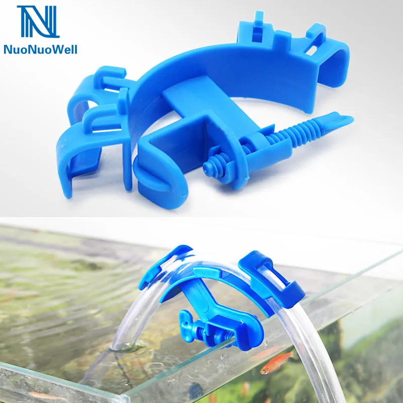 NuoNuoWell Aquarium Filtration Hose Holder 12/16mm Water pipe Clip Filter Mount Fixing Clamp