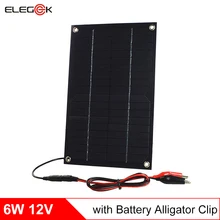 ELEGEEK Solar Panel 12V 6W Semi Flexible Solar Panel Charger for 12V Battery with Battery Clip ELEGEEK Solar Panel 12V 6W Semi Flexible Solar Panel Charger for 12V Battery with Battery Clip