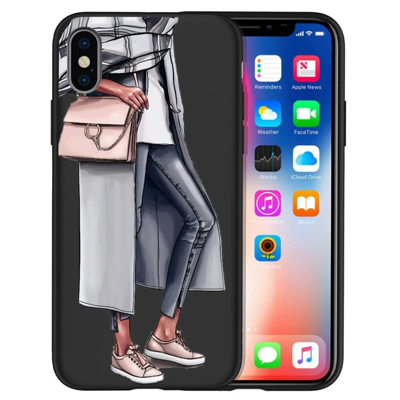 Модный Роскошный чехол для телефона на высоком каблуке с цветочным узором для девочек, чехол для iphone X XS Max XR 6 7 8 Plus 5S SE, мягкий чехол Etui - Цвет: 11