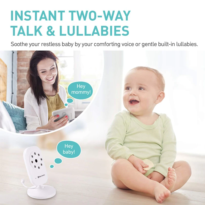  Newest Baby Monitor3.5 inch LCD Screen Display Infant Night Vision CameraTwo Way AudioTemperature S
