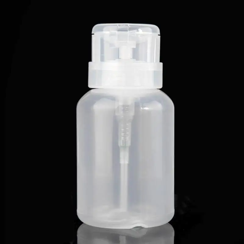 1 шт. 210 мл дизайн ногтей мини дозатор пустые бутылки пластиковые напорные бутылки для снятия лака Очиститель контейнер для жидкости