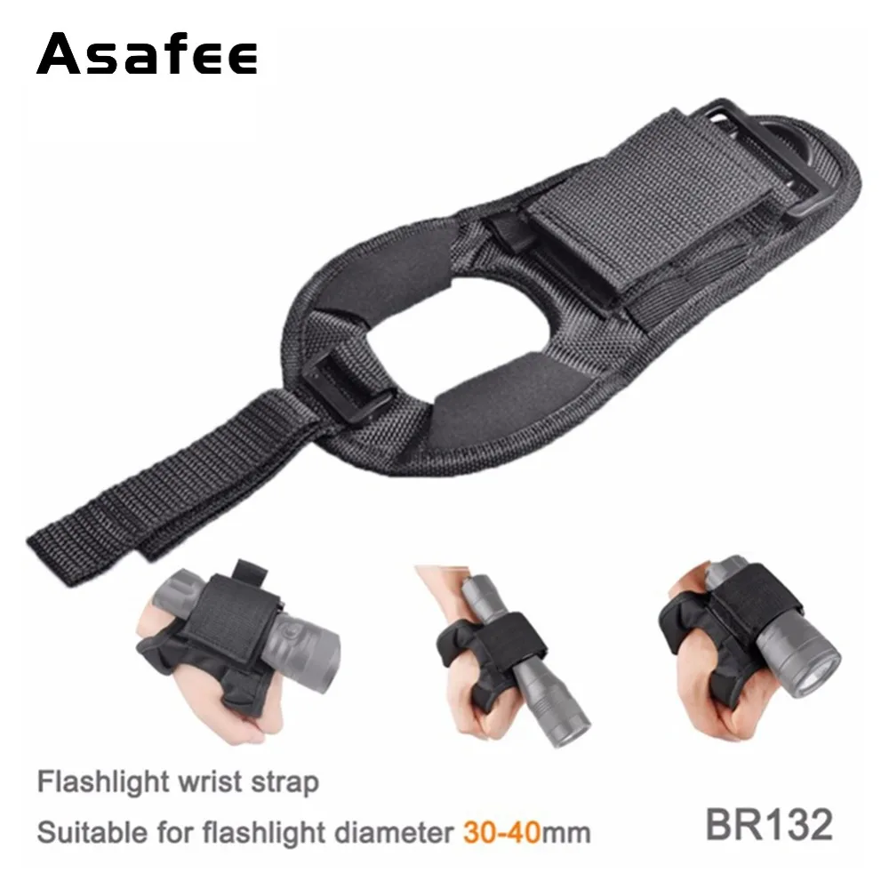 Asafee Underwater Diving Flashlight Wrist Strap Dive Torch Nylon Cover