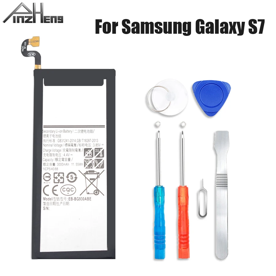 

2019 PINZHENG Original EB-BG930ABE Battery Samsung Galaxy S7 Battery G930 G930F G930FD G930W8 3000mAh Replacement Batteries