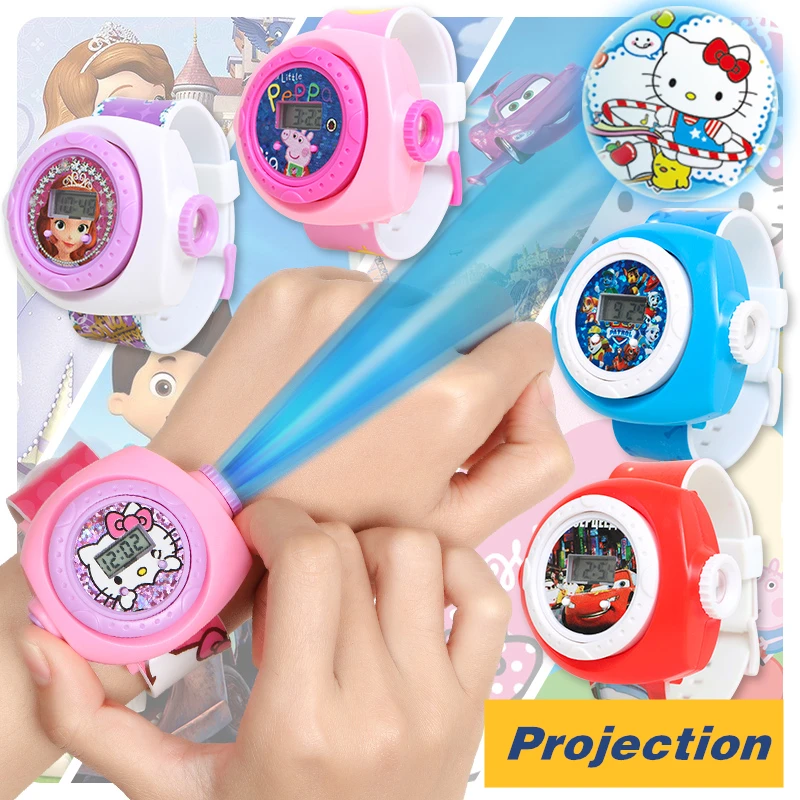 2019 детские часы принцессы с человеком-пауком, 20 проекций, цифровые детские часы для мальчиков и девочек, светодиодный дисплей, часы Relogio