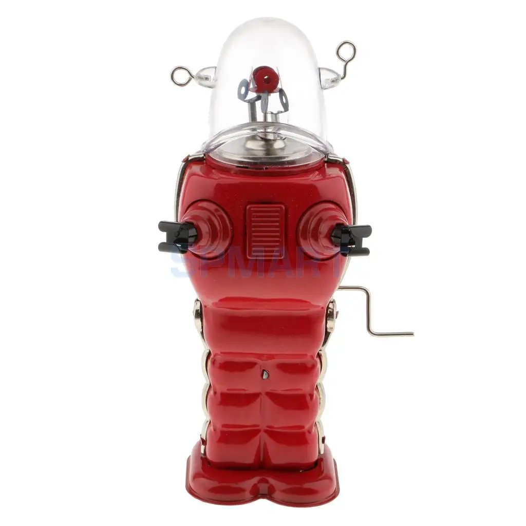 Vintage Space Robot Model Wind-up Clockwork Tin Toys Collection Gifts for Kids Children Adult