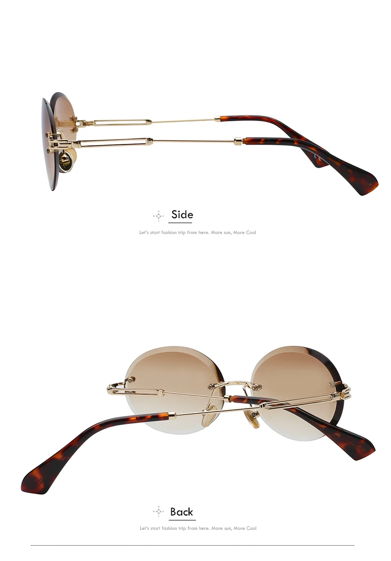 XIU, ретро овальные солнцезащитные очки для женщин, без оправы, серые, коричневые, прозрачные линзы, без оправы, солнцезащитные очки для женщин, uv400
