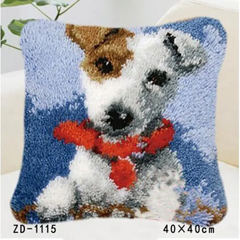 AnimalLatchHookRugKitsEmbroideryPillowcaseCraftCushionKit