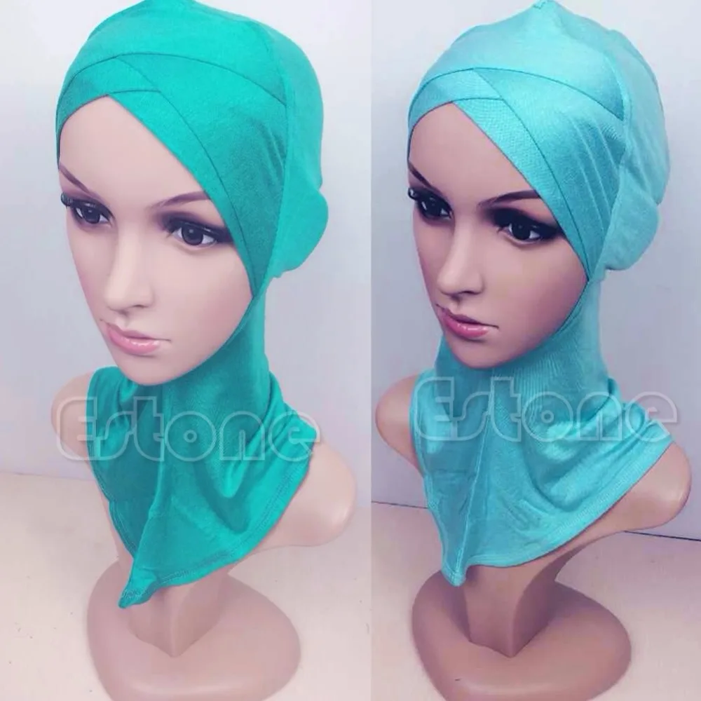 2017 мусульманский Мерсеризованный хлопковый Четырехслойный крестообразный шарф