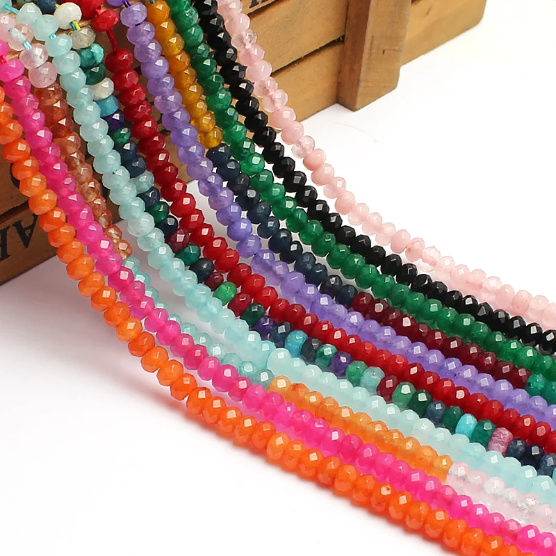 Buy 4mm Natural Crystal Rondelle Beads Loose Beads For