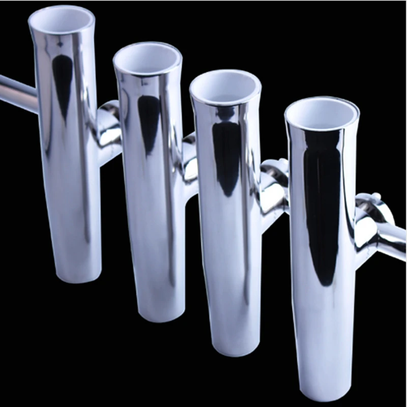  4 set of large size adjustable polished fishing rod holder stainless steel yacht fishing accessary 