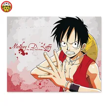 Картина по номерам художественная краска по номеру мультфильм мультфильмы, DIY Цифровая живопись, декоративные комнаты, цельная соломенная шляпа? Луффи МИС