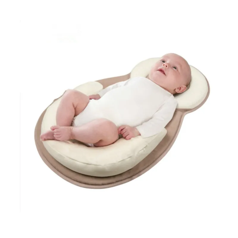 Для сна позиционер матрас защитная подушка против скатывания подушки Регулируемый новорожденных стереотипы предотвратить плоской головкой сна - Цвет: Beige