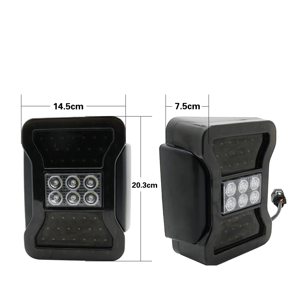 2pcs USAEU LED Tail Lights For JK 2007-2016 for Jeep Wrangler with Running Brake Backup Reverse Turning Signal Light Tail Lamp (10)