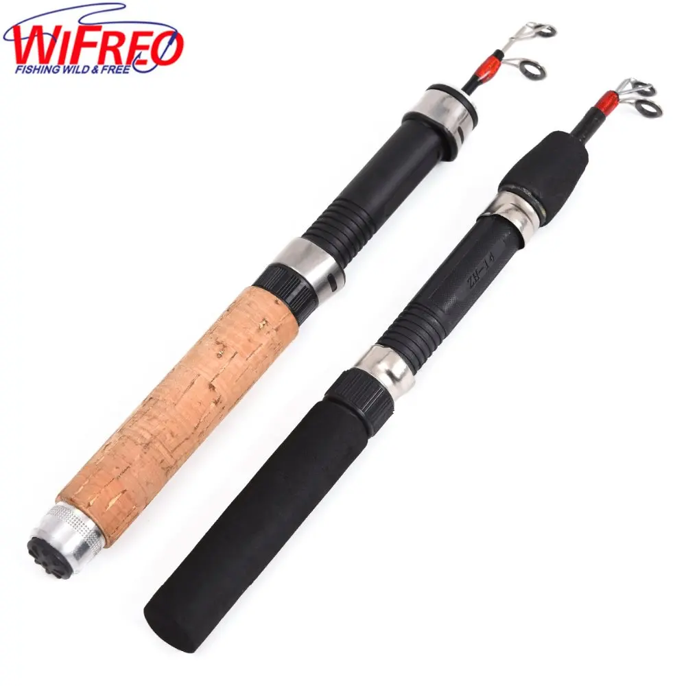 Imitation Wood/EVA Handle Portable Winter Ice Fishing Rod Fish Tackle Pole Mini Spinning Casting Rods Telescopic | Спорт и