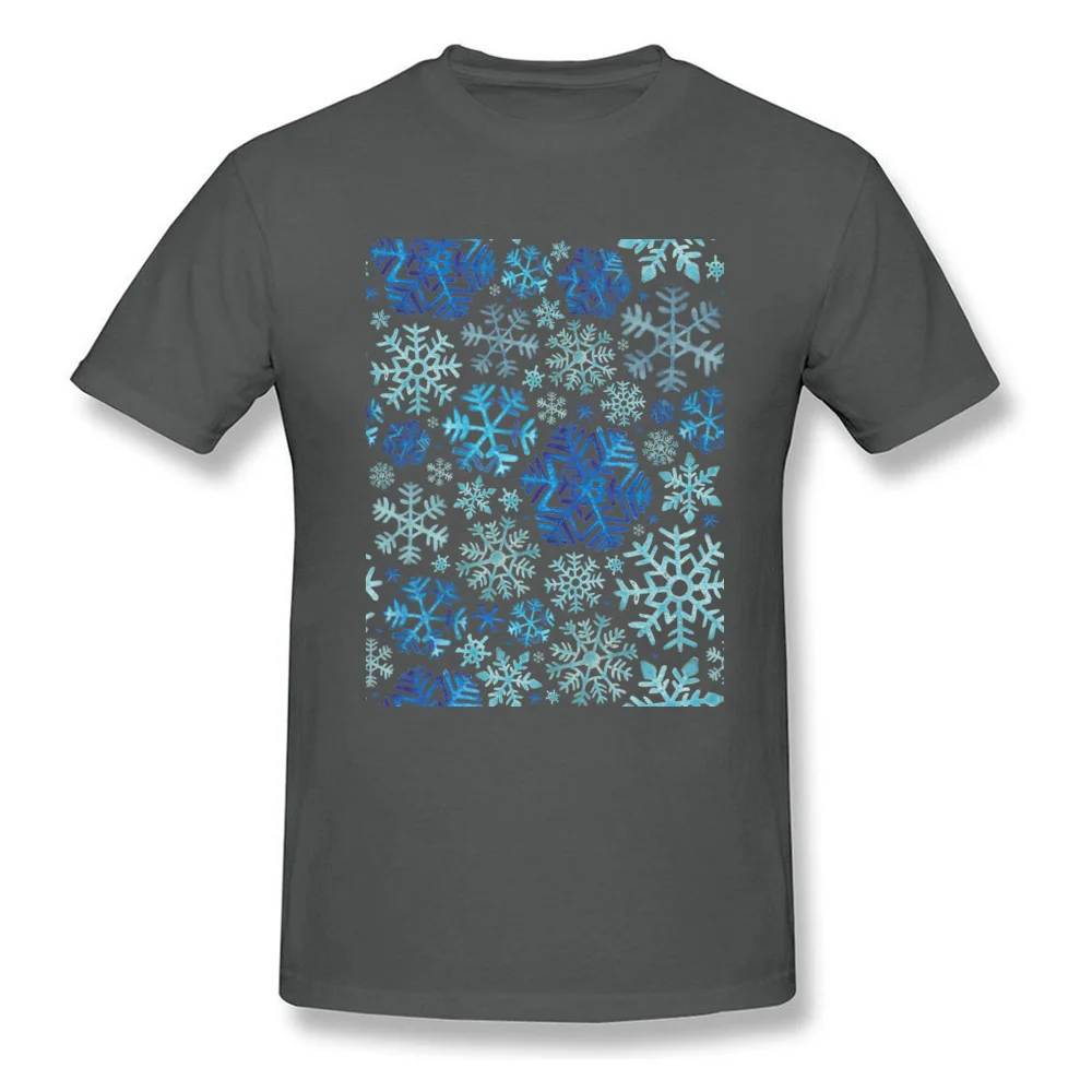 2018 Men Tshirts Crew Neck Short Sleeve Cotton Fabric Snowflakes Tops Shirt Summer T-Shirt Drop Shipping Snowflakes carbon