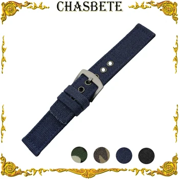 

18mm 20mm 22mm 24mm Nylon Watch Band for Montblanc Pin Buckle Fabric Nato Strap Wrist Loop Belt Bracelet Blue Black + Spring Bar
