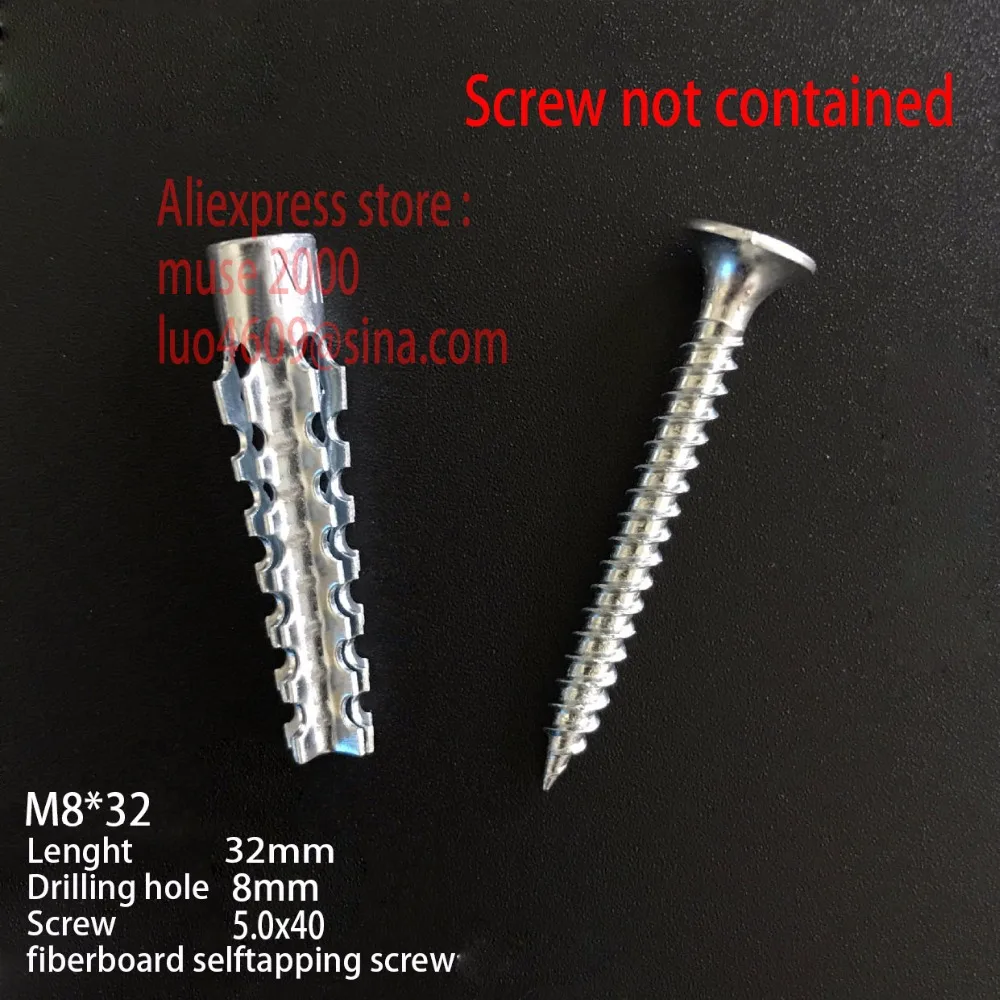 6x30 8x32 10x60 mm steel wall anchor expansion tube wall plug screw Self Drilling Drywall Anchor