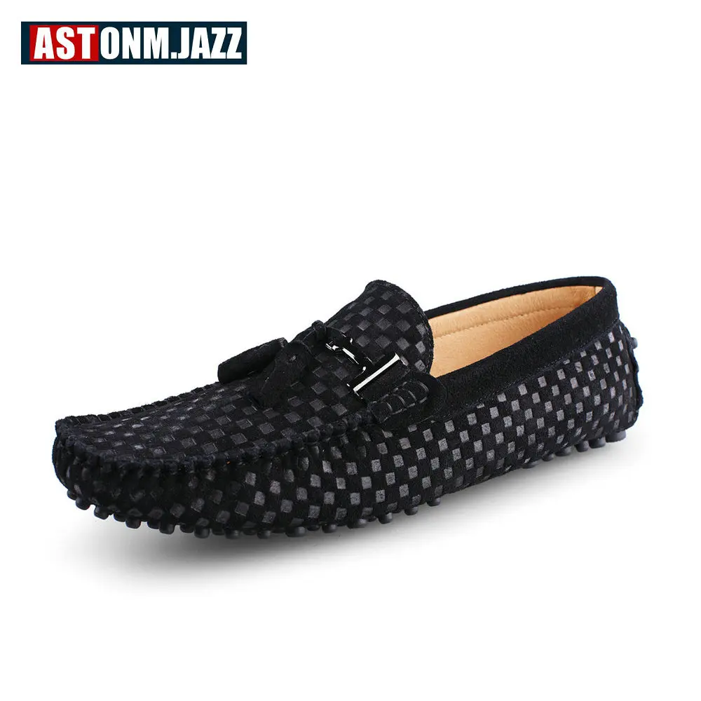 

Men's Branded Suede Leather Shoes Moccasin Slip-on Flat Shoe Breathable Step-in Casual Driving Shoes For Men Penny Loafers Shoes